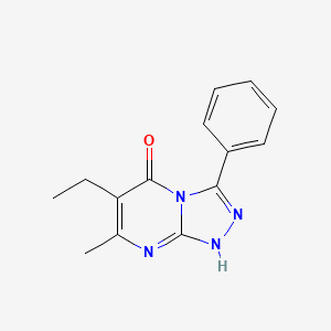 molecular formula C14H14N4O B5770963 6-ethyl-7-methyl-3-phenyl-1H-[1,2,4]triazolo[4,3-a]pyrimidin-5-one 