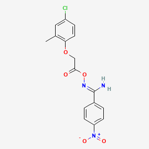 molecular formula C16H14ClN3O5 B5771010 N'-{[(4-chloro-2-methylphenoxy)acetyl]oxy}-4-nitrobenzenecarboximidamide 