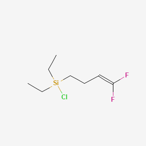 molecular formula C8H15ClF2Si B577105 Chloro(4,4-difluorobut-3-en-1-yl)diethylsilane CAS No. 15038-82-1