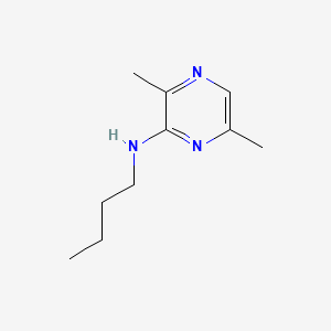 molecular formula C10H17N3 B577108 N-Butyl-3,6-dimethylpyrazin-2-amine CAS No. 13134-39-9