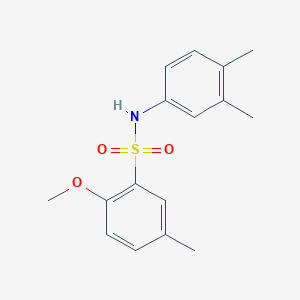 molecular formula C16H19NO3S B5771088 N-(3,4-dimethylphenyl)-2-methoxy-5-methylbenzenesulfonamide 