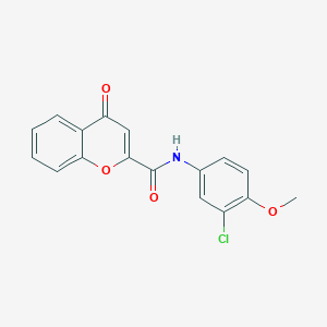 molecular formula C17H12ClNO4 B5771143 N-(3-chloro-4-methoxyphenyl)-4-oxo-4H-chromene-2-carboxamide 
