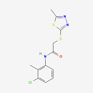 molecular formula C12H12ClN3OS2 B5771147 N-(3-chloro-2-methylphenyl)-2-[(5-methyl-1,3,4-thiadiazol-2-yl)sulfanyl]acetamide 