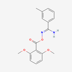 molecular formula C17H18N2O4 B5771164 [(Z)-[amino-(3-methylphenyl)methylidene]amino] 2,6-dimethoxybenzoate 