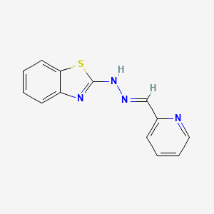 molecular formula C13H10N4S B5771214 2-[(2E)-2-[(PYRIDIN-2-YL)METHYLIDENE]HYDRAZIN-1-YL]-1,3-BENZOTHIAZOLE 