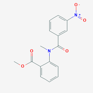 molecular formula C16H14N2O5 B5771282 Methyl 2-[methyl-(3-nitrobenzoyl)amino]benzoate 