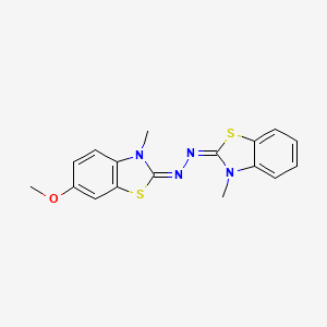 (E)-6-methoxy-3-methyl-N-[(E)-(3-methyl-1,3-benzothiazol-2-ylidene)amino]-1,3-benzothiazol-2-imine