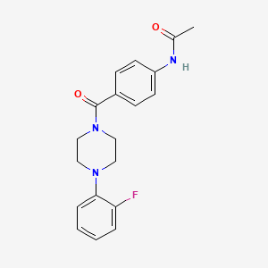 molecular formula C19H20FN3O2 B5771385 N-{4-[4-(2-fluorophenyl)piperazine-1-carbonyl]phenyl}acetamide 