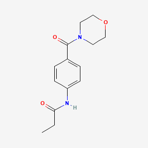 molecular formula C14H18N2O3 B5771503 N-[4-(morpholin-4-ylcarbonyl)phenyl]propanamide 
