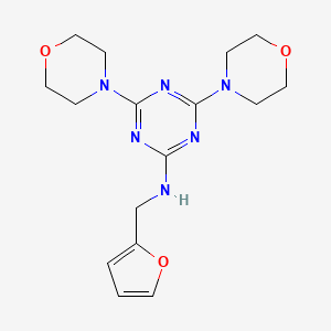 molecular formula C16H22N6O3 B5771510 N-(furan-2-ylmethyl)-4,6-dimorpholino-1,3,5-triazin-2-amine 