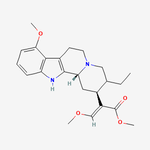 molecular formula C23H30N2O4 B577156 methyl (E)-2-[(2S,12bR)-3-ethyl-8-methoxy-1,2,3,4,6,7,12,12b-octahydroindolo[2,3-a]quinolizin-2-yl]-3-methoxyprop-2-enoate CAS No. 14509-92-3