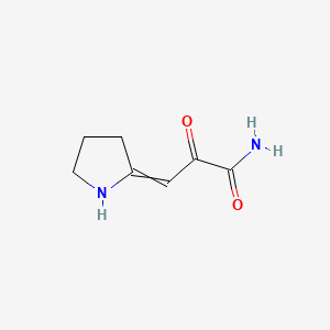molecular formula C7H10N2O2 B577157 2-Oxo-3-pyrrolidin-2-ylidenepropanamide CAS No. 12688-72-1