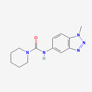 molecular formula C13H17N5O B5771616 N-(1-methyl-1H-benzotriazol-5-yl)piperidine-1-carboxamide 