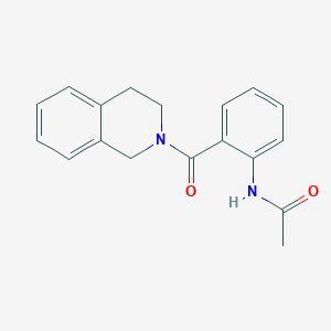 molecular formula C18H18N2O2 B5771656 N-[2-(3,4-dihydro-1H-isoquinoline-2-carbonyl)phenyl]acetamide 