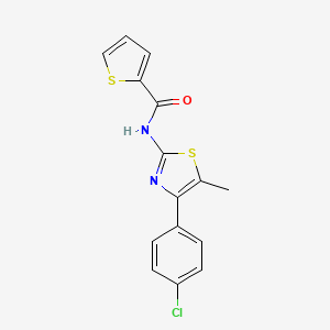 molecular formula C15H11ClN2OS2 B5771714 N-[4-(4-chlorophenyl)-5-methyl-1,3-thiazol-2-yl]thiophene-2-carboxamide 