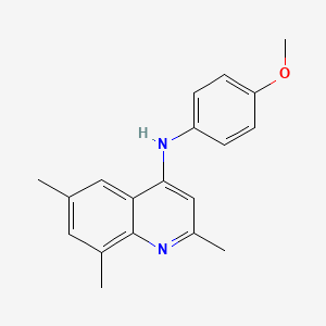 molecular formula C19H20N2O B5771793 N-(4-methoxyphenyl)-2,6,8-trimethyl-4-quinolinamine 