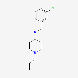 molecular formula C15H23ClN2 B5771800 N-[(3-chlorophenyl)methyl]-1-propylpiperidin-4-amine 