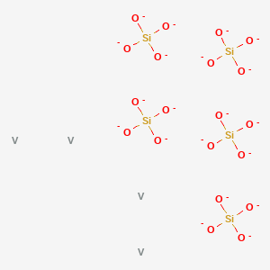 molecular formula O20Si5V4-20 B577183 Vanadium;pentasilicate CAS No. 12653-89-3