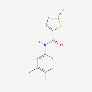 molecular formula C14H15NOS B5771879 N-(3,4-dimethylphenyl)-5-methylthiophene-2-carboxamide 