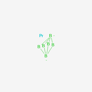 molecular formula B6Pr-2 B577189 Praseodymium boride CAS No. 12008-27-4