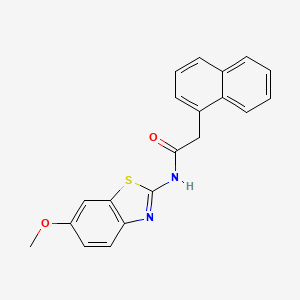 molecular formula C20H16N2O2S B5772001 N-(6-methoxy-1,3-benzothiazol-2-yl)-2-naphthalen-1-ylacetamide 