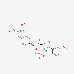 molecular formula C23H25F6N3O5 B5772009 N-(2-{[(Z)-[1-AMINO-2-(3,4-DIETHOXYPHENYL)ETHYLIDENE]AMINO]OXY}-1,1,1,3,3,3-HEXAFLUOROPROPAN-2-YL)-3-METHOXYBENZAMIDE 