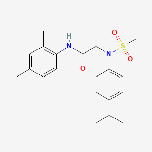 molecular formula C20H26N2O3S B5772014 N-(2,4-dimethylphenyl)-2-(N-methylsulfonyl-4-propan-2-ylanilino)acetamide 