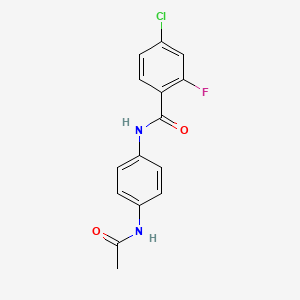 molecular formula C15H12ClFN2O2 B5772171 N-[4-(acetylamino)phenyl]-4-chloro-2-fluorobenzamide 