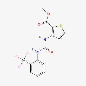 molecular formula C14H11F3N2O3S B5772300 methyl 3-({[2-(trifluoromethyl)anilino]carbonyl}amino)-2-thiophenecarboxylate 