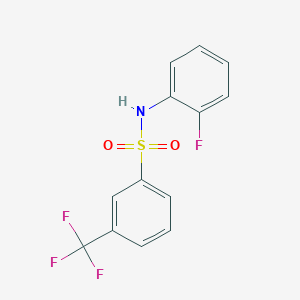 molecular formula C13H9F4NO2S B5772374 N-(2-fluorophenyl)-3-(trifluoromethyl)benzenesulfonamide 