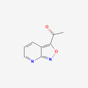 molecular formula C8H6N2O2 B577239 1-(Isoxazolo[3,4-b]pyridin-3-yl)ethanone CAS No. 14133-18-7