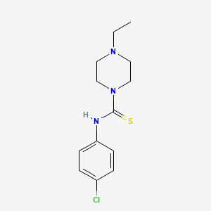 molecular formula C13H18ClN3S B5772448 N-(4-chlorophenyl)-4-ethylpiperazine-1-carbothioamide 