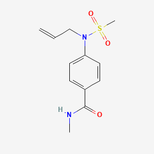 molecular formula C12H16N2O3S B5772481 N-methyl-4-[methylsulfonyl(prop-2-enyl)amino]benzamide 