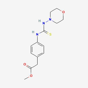molecular formula C14H19N3O3S B5772516 Methyl 2-(4-(3-morpholinothioureido)phenyl)acetate 