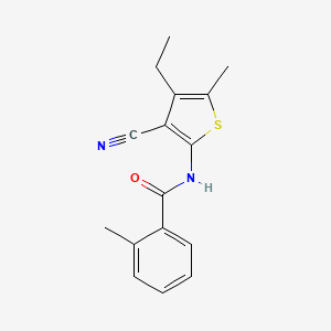 molecular formula C16H16N2OS B5772518 N-(3-cyano-4-ethyl-5-methylthiophen-2-yl)-2-methylbenzamide 