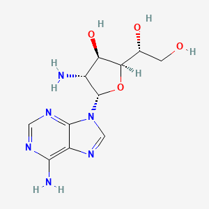 (1R)-1-[(2S,3R,4R,5S)-4-amino-5-(6-aminopurin-9-yl)-3-hydroxyoxolan-2-yl]ethane-1,2-diol