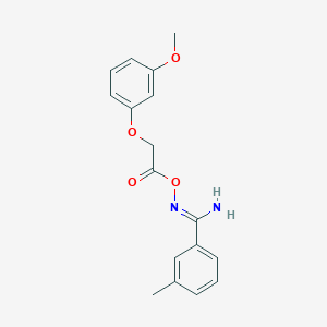 molecular formula C17H18N2O4 B5772542 [(Z)-[amino-(3-methylphenyl)methylidene]amino] 2-(3-methoxyphenoxy)acetate 