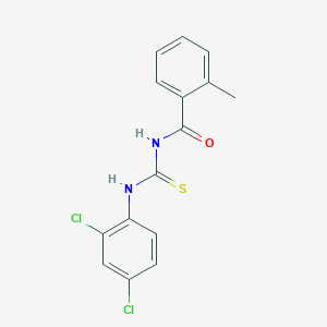 molecular formula C15H12Cl2N2OS B5772566 N-[(2,4-dichlorophenyl)carbamothioyl]-2-methylbenzamide 