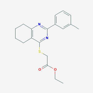 molecular formula C19H22N2O2S B5772604 Ethyl 2-[[2-(3-methylphenyl)-5,6,7,8-tetrahydroquinazolin-4-yl]sulfanyl]acetate 