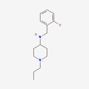 molecular formula C15H23FN2 B5772662 N-[(2-fluorophenyl)methyl]-1-propylpiperidin-4-amine 