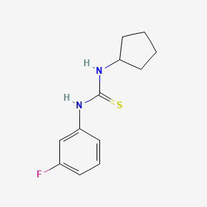 molecular formula C12H15FN2S B5772674 1-Cyclopentyl-3-(3-fluorophenyl)thiourea 