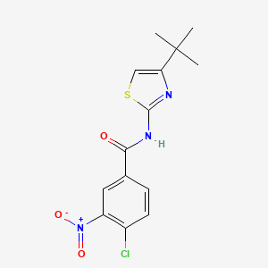 molecular formula C14H14ClN3O3S B5772691 N-(4-tert-butyl-1,3-thiazol-2-yl)-4-chloro-3-nitrobenzamide 