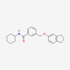 molecular formula C23H27NO2 B5772713 N~1~-CYCLOHEXYL-3-[(2,3-DIHYDRO-1H-INDEN-5-YLOXY)METHYL]BENZAMIDE 