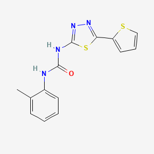 molecular formula C14H12N4OS2 B5772737 N-(2-methylphenyl)-N'-[5-(2-thienyl)-1,3,4-thiadiazol-2-yl]urea 