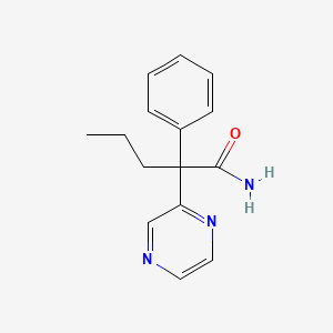 2-Phenyl-2-(pyrazin-2-yl)pentanamide