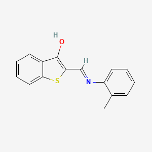 molecular formula C16H13NOS B5772778 (2E)-2-{[(2-METHYLPHENYL)AMINO]METHYLIDENE}-2,3-DIHYDRO-1-BENZOTHIOPHEN-3-ONE 
