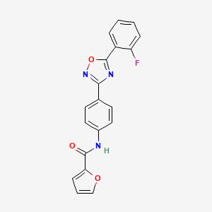 molecular formula C19H12FN3O3 B5772937 N-[4-[5-(2-fluorophenyl)-1,2,4-oxadiazol-3-yl]phenyl]furan-2-carboxamide 