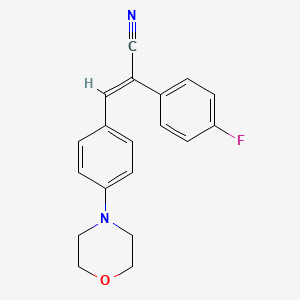 molecular formula C19H17FN2O B5773021 (E)-2-(4-fluorophenyl)-3-(4-morpholin-4-ylphenyl)prop-2-enenitrile 