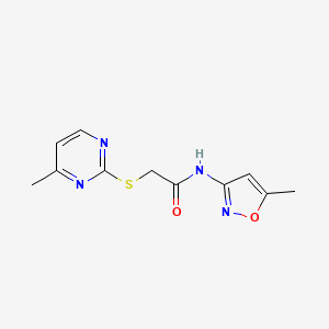 molecular formula C11H12N4O2S B5773047 N~1~-(5-METHYL-3-ISOXAZOLYL)-2-[(4-METHYL-2-PYRIMIDINYL)SULFANYL]ACETAMIDE 
