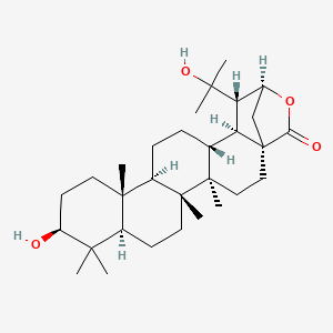 (1R,4R,5R,8R,10S,13R,14R,17R,18S,19S,20S)-10-hydroxy-19-(2-hydroxypropan-2-yl)-4,5,9,9,13-pentamethyl-21-oxahexacyclo[18.2.1.01,18.04,17.05,14.08,13]tricosan-22-one